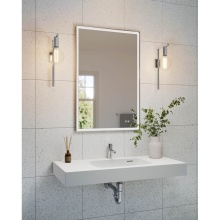 Fleurco Canada MFA2436-11 - ARTUS FRAMED MIRROR 24'' W x 36'' H +DEFOG +LIGHT, CHROME