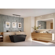 Fleurco Canada BCA5631-33MG - ARIA CALANDO TUB/5631/MATTE BLK EXT/GLOSS BLK INT/BLK DRAIN