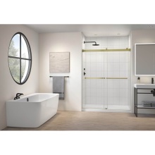 Fleurco Canada NGS154-12-40 - GEMINI 6MM INLINE 54''W/BRUSHED GOLD/SEKUR+