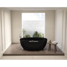 Fleurco Canada BTLU6335-11-33 - ARIA STONE LUCIA TUB/63 X 35/MATTE BLACK TUB / CHROME TRIM
