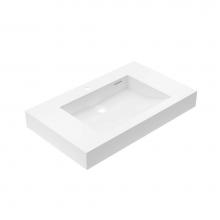 Fleurco Canada LVSTB32-AP-SQ-18 - LUNA STAK VANITY/COUNTERTOP WITH APRON/32'' WIDE/SQUARE/WHITE