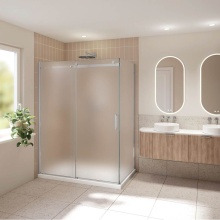 Fleurco Canada NHS248R36R-11-80-79 - HORIZON 2SIDED/48x36/R INL x R RET/CHROME/79H/MIST SKR+