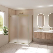 Fleurco Canada NHS248L36L-12-80-79 - HORIZON 2SIDED/48x36/L INL x L RET/BRUSH GOLD/79H/MIST SKR+