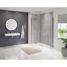 Fleurco Canada VQRXS2430-25-40-79 - EVOLUTION 2-SIDED ROUND SHIELD/24x30/79H/10MM/BRUSHED NICKEL