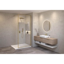 Fleurco Canada VSP33-12-40-86 - VESPERO SHIELD 33/GOLD FRAME/CLEAR GLASS/86''