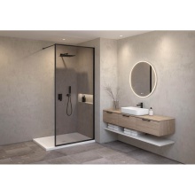 Fleurco Canada VSP33-33-40-86 - VESPERO SHIELD 33/BLACK FRAME/CLEAR GLASS/86''