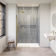 Fleurco Canada VSXS34-12-40-79-1 - STATION SHD/32.5x79 /GOLD/CLR 10MM,2x SIDES W/ MICROTEK