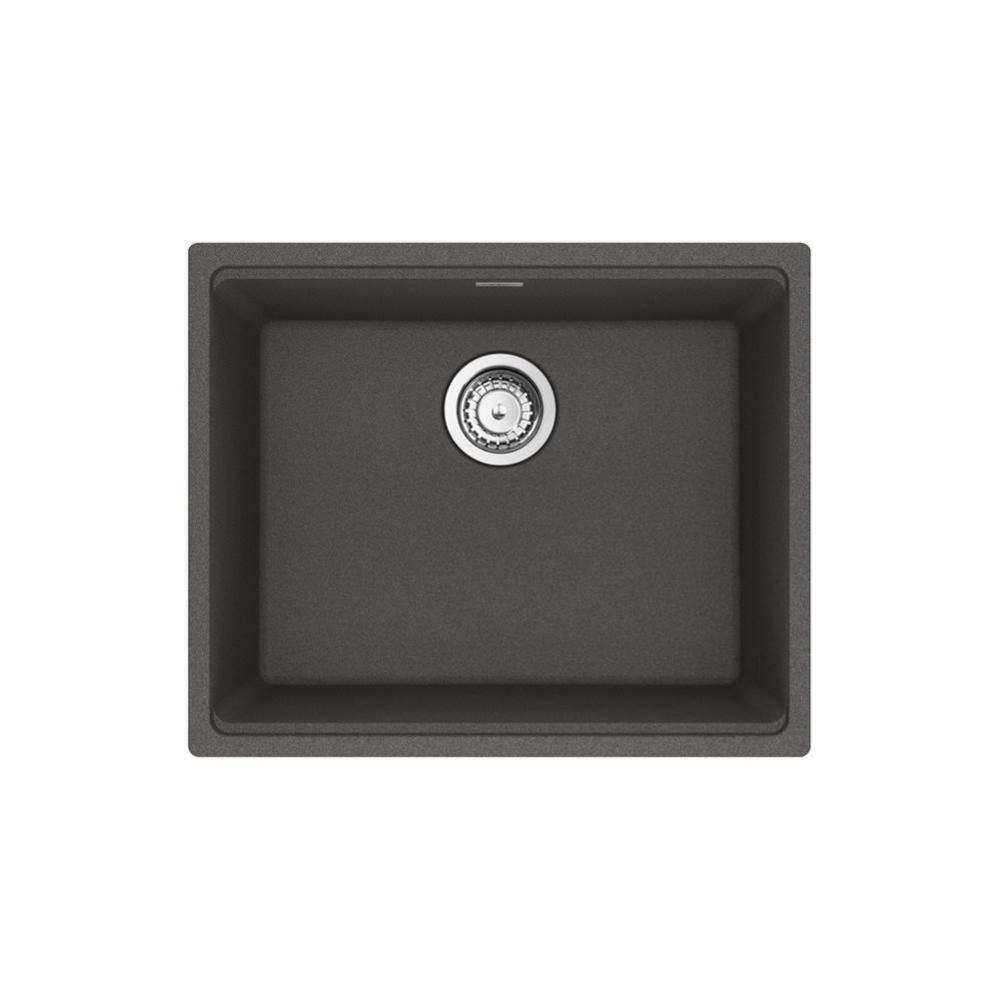 Franke Maris Undermount 21.7-in x 17.8-in Fragranite Single Bowl Kitchen Sink in Slate Grey