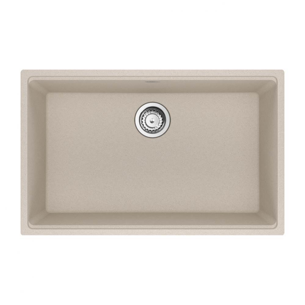 Franke Maris Undermount 30-in x 19-in Fragranite Single Bowl Kitchen Sink in Champagne