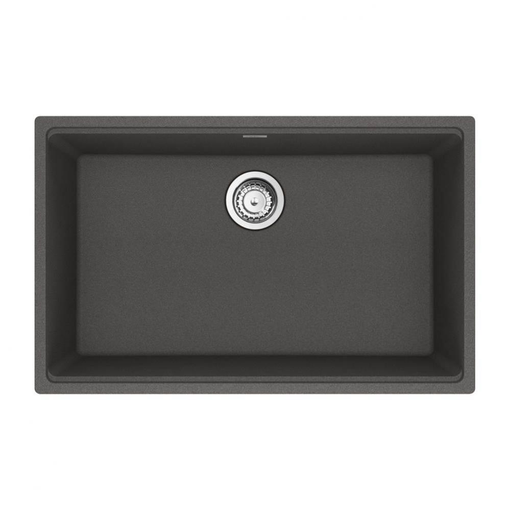 Franke Maris Undermount 30-in x 19-in Fragranite Single Bowl Kitchen Sink in Slate Grey