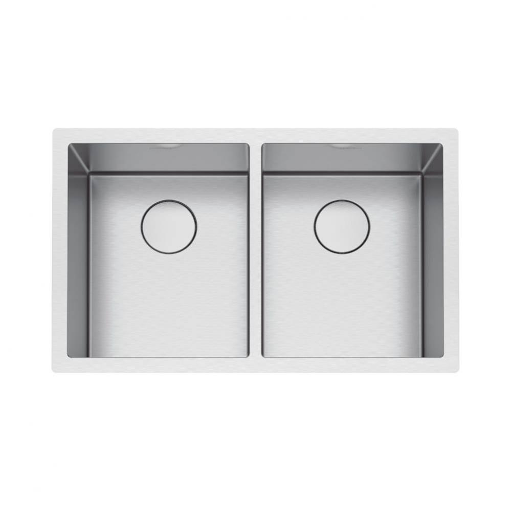 Professional 2.0 31.5-in. x 19.5-in. 16 Gauge Stainless Steel Undermount Double Bowl Kitchen Sink
