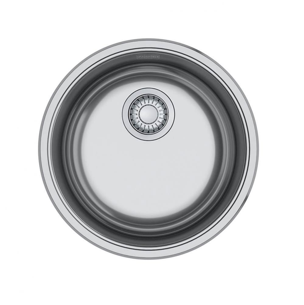 Rotondo 17.0-in. x 7.0-in. 20 Gauge Stainless Steel Dual Mount Single Bowl Kitchen Sink