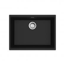 Franke Residential Canada MAG11023-MBK-S - Franke Maris Undermount 25-in x 18.94-in Fragranite Single Bowl Kitchen Sink in Matte Black