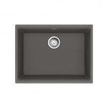 Franke Residential Canada MAG11023-SHG-S - Franke Maris Undermount 25-in x 18.94-in Fragranite Single Bowl Kitchen Sink in Stone Grey