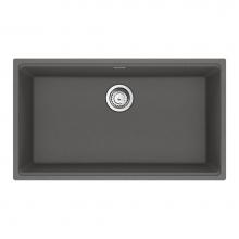 Franke Residential Canada MAG11029-SHG-S - Franke Maris Undermount 31-in x 17.81-in Fragranite Single Bowl Kitchen Sink in Stone Grey