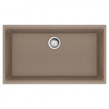 Franke Residential Canada MAG11031-OYS-S - Franke Maris Undermount 33-in x 18.94-in Fragranite Single Bowl Kitchen Sink in Oyster