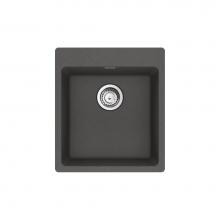 Franke Residential Canada MAG61015-SLG-S - Franke Maris Dual Mount 17.31-in x 19.69-in Fragranite Single Bowl Bar / Prep Sink in Slate Grey