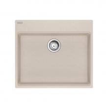 Franke Residential Canada MAG61023ADA-CHA-S - Franke Maris Dual Mount 25-in x 22-in Fragranite ADA Single Bowl Kitchen Sink in Champagne