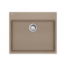 Franke Residential Canada MAG61023ADA-OYS-S - Franke Maris Dual Mount 25-in x 22-in Fragranite ADA Single Bowl Kitchen Sink in Oyster