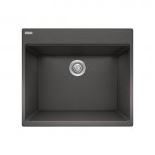 Franke Residential Canada MAG61023L-SLG-S - Franke Maris Dual Mount 25-in x 22-in Fragranite Dual Mount Single Bowl Laundry Sink in Slate Grey