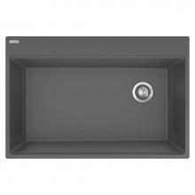 Franke Residential Canada MAG61031OW-SHG-S - Franke Maris Dual Mount 33-in x 22-in Fragranite Single Bowl Kitchen Sink in Stone Grey