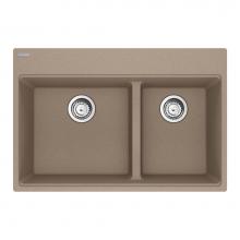 Franke Residential Canada MAG6601611LD-OYS-S - Franke Maris Dual Mount 31-in x 20.9-in Fragranite Double Bowl Kitchen Sink in Oyster