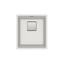 Franke Residential Canada PKG110-14PWT - Franke Peak 16.1-in. x 18.1-in. Fragranite Undermount Single Bowl Kitchen Sink in Polar White