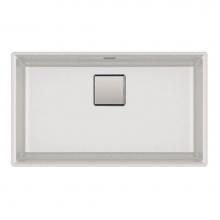 Franke Residential Canada PKG110-31PWT - Franke Peak 32.0-in. x 18.8-in. Fragranite Undermount Single Bowl Kitchen Sink in Polar White