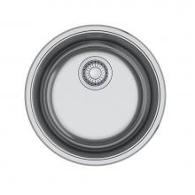 Franke Residential Canada RBX110-S - Rotondo 17.0-in. x 7.0-in. 20 Gauge Stainless Steel Dual Mount Single Bowl Kitchen Sink