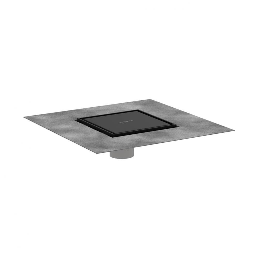 Raindrain Brilliance Point Drain Set 6''X 6'' Trim Tileable Re