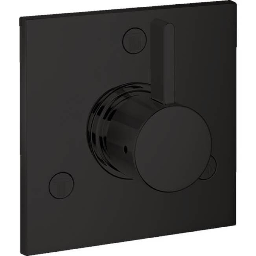 Ecostat Diverter Trim Square Trio/Quattro In Matte Black