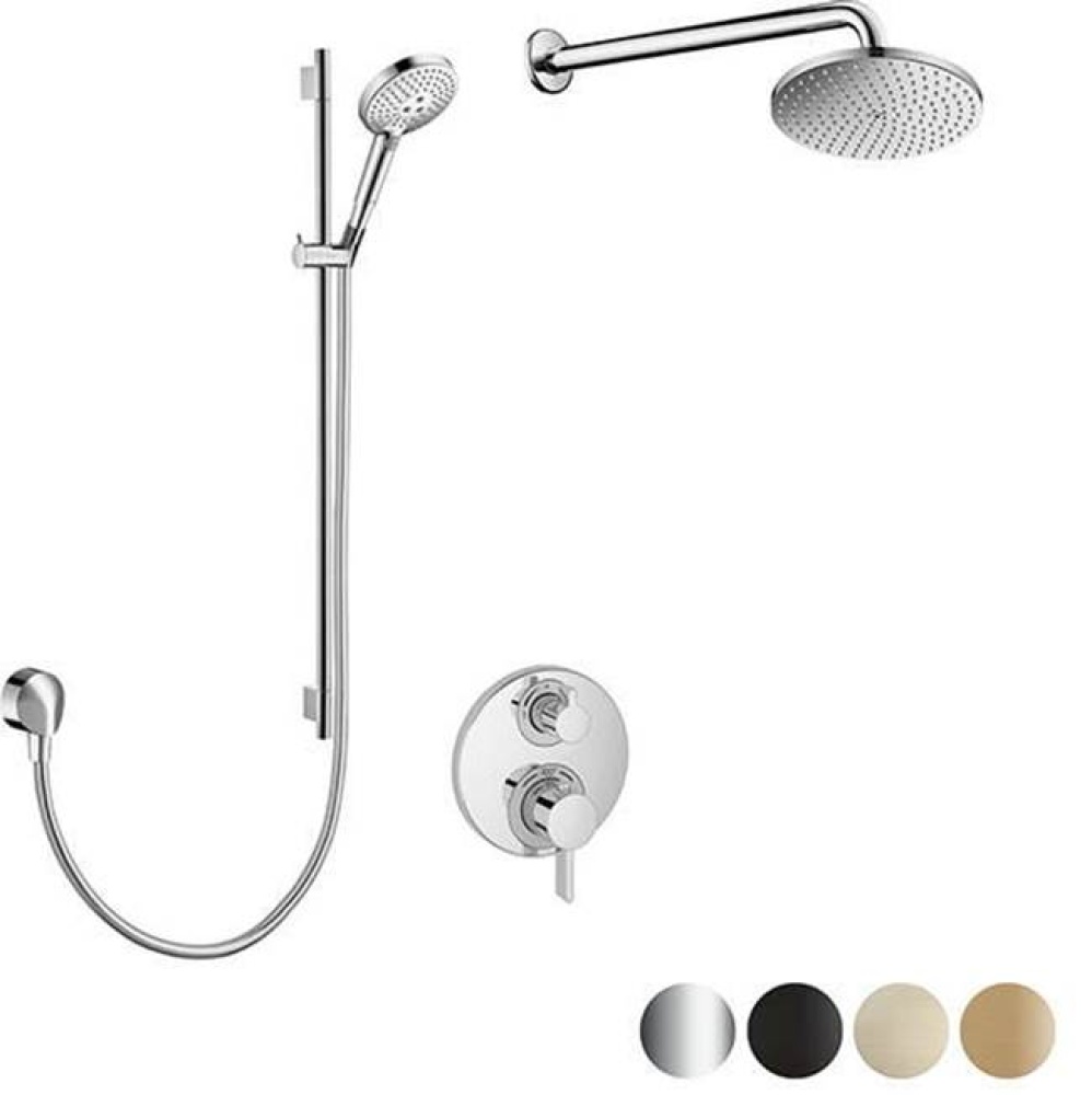 Hansgrohe Ecostat Round Raindance Thermostatic Shower Kit