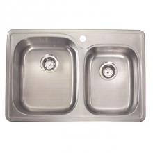 Lenova Canada SS-TM-33918-1H - Drop in Stainless Steel Sink