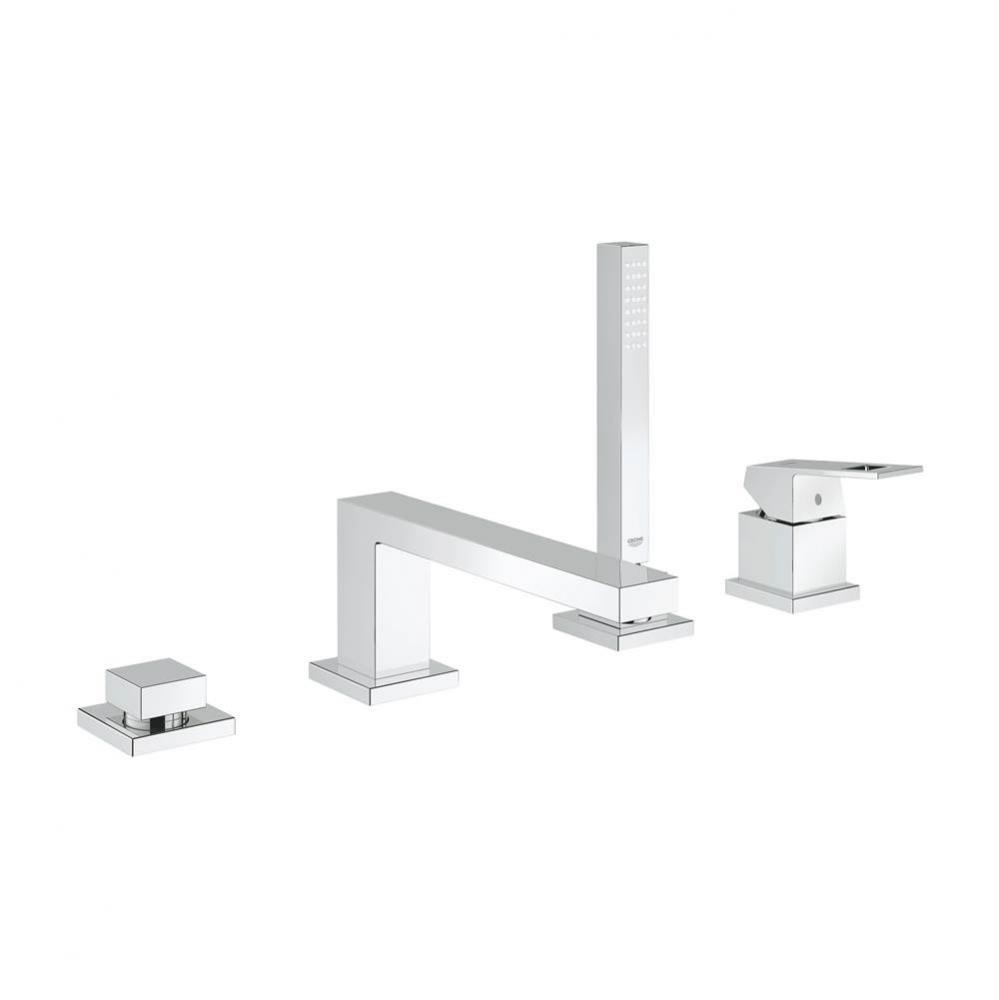 4 Hole Single Handle Deck Mount Roman Tub Faucet with 66 L min 175 gpm Hand Shower
