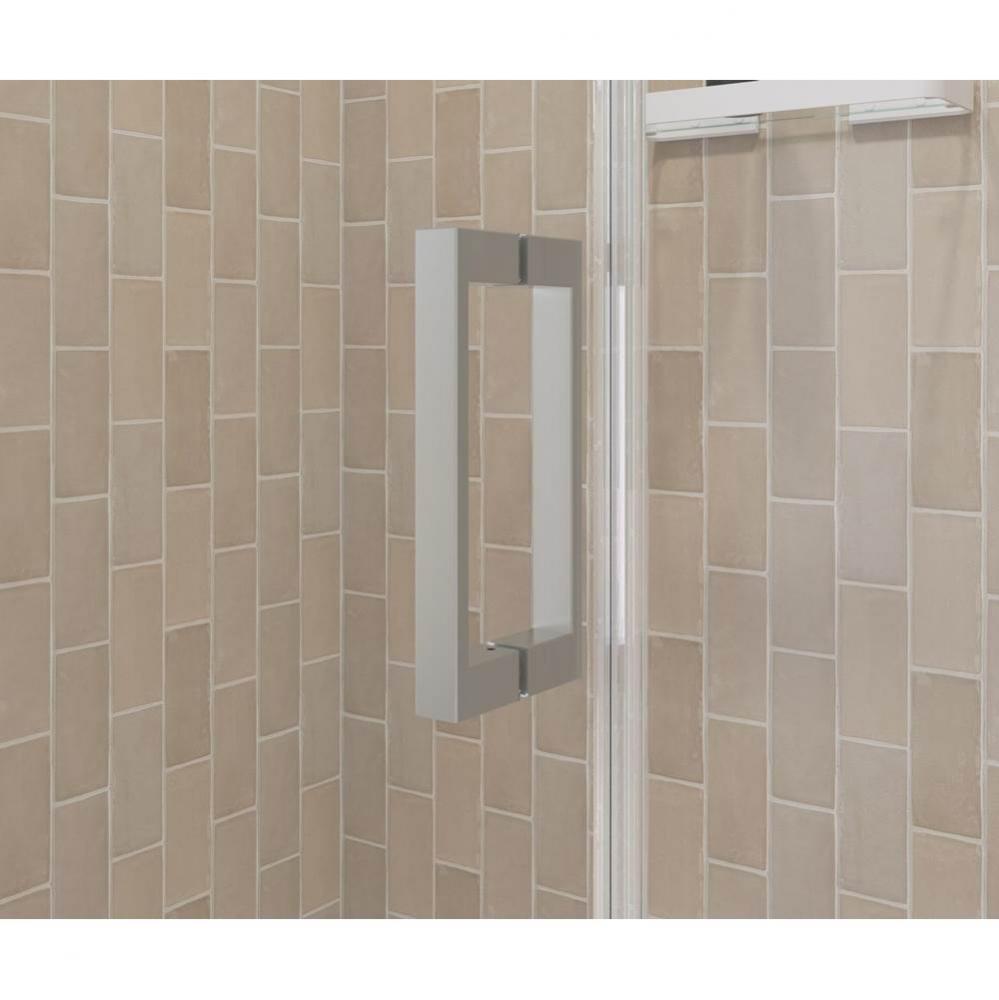 Manhattan 39-41 x 68 in. 6 mm Pivot Shower Door for Alcove Installation with Clear glass & Squ
