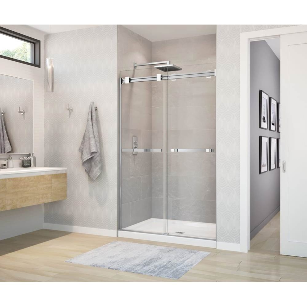 Duel 44-47 x 70.5-74 in. 8 mm Bypass Shower Door for Alcove Installation with Clear glass in Chrom