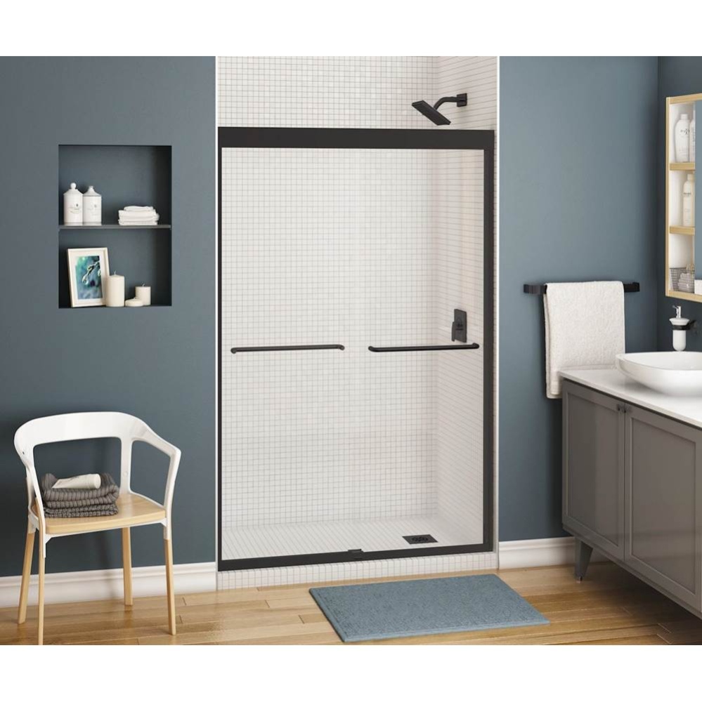 Kameleon 43-47 x 71 in. 6 mm Bypass Shower Door for Alcove Installation with Clear glass in Matte