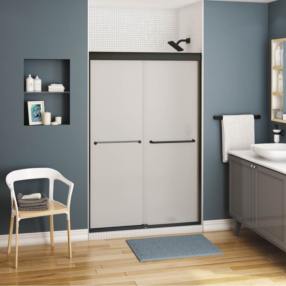 Kameleon 43-47 x 71 in. 6 mm Bypass Shower Door for Alcove Installation with Frost glass in Matte