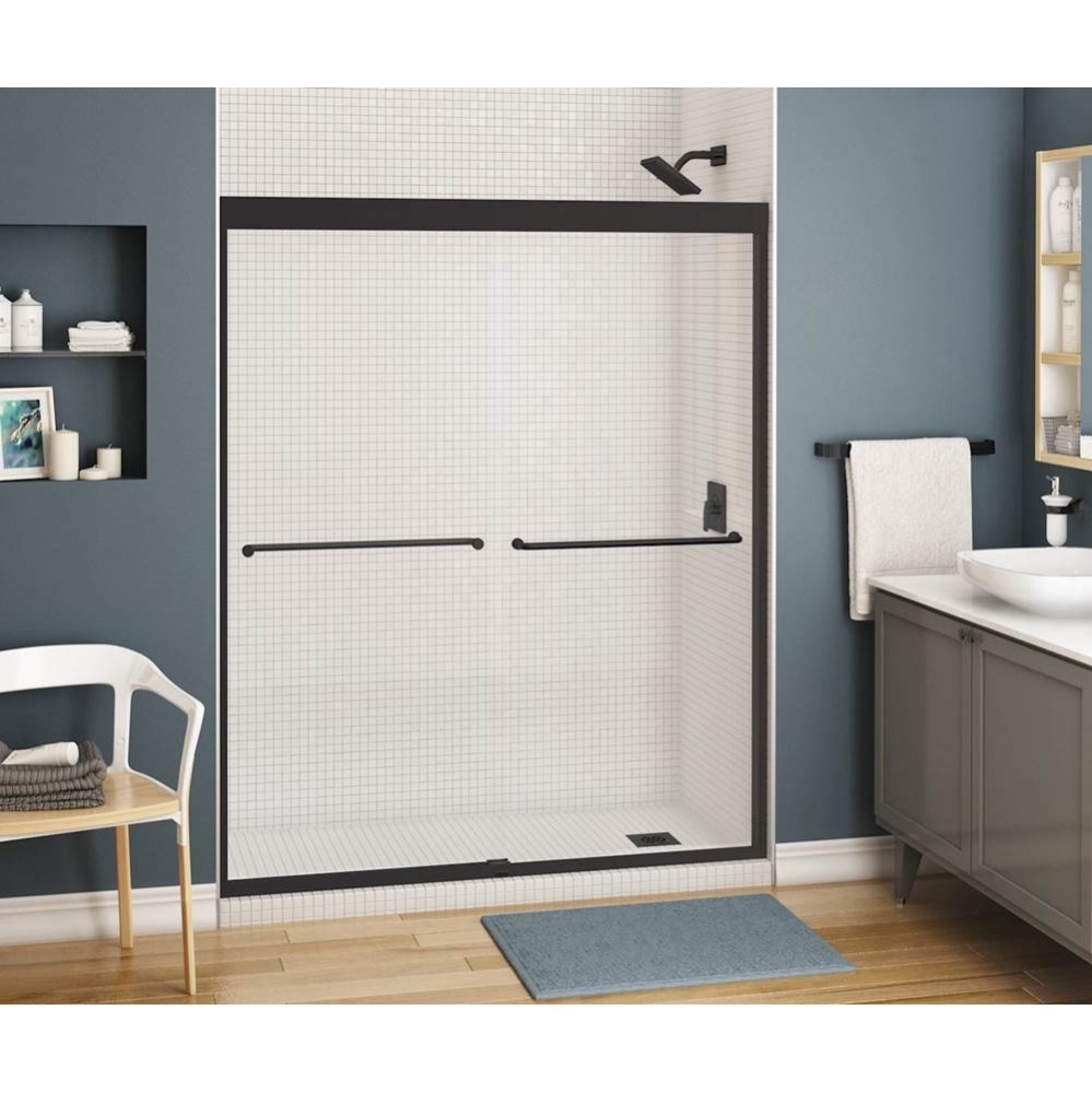 Kameleon 55-59 x 71 in. 6 mm Bypass Shower Door for Alcove Installation with Clear glass in Matte