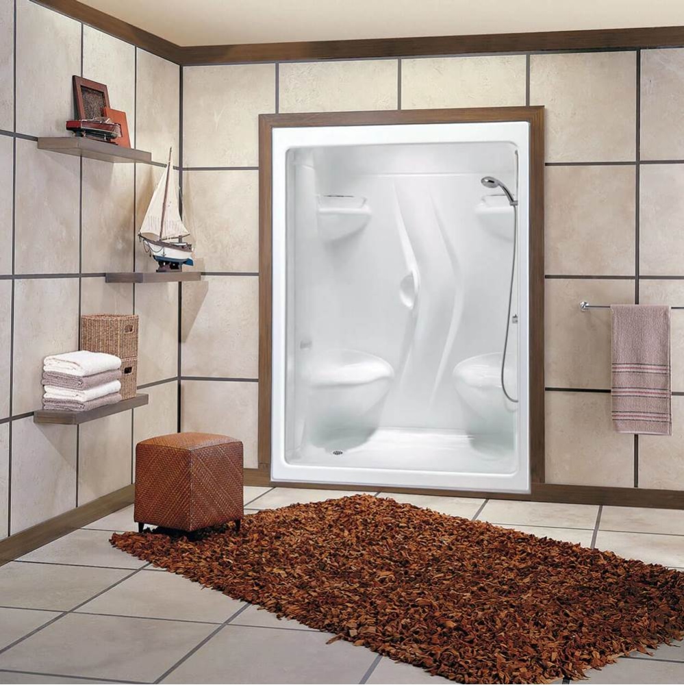 Stamina 60-I 60 x 36 Acrylic Alcove Right-Hand Drain One-Piece Shower in White