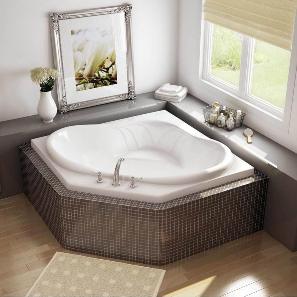 Nancy 54 x 54 Acrylic Drop-in Center Drain Bathtub in White