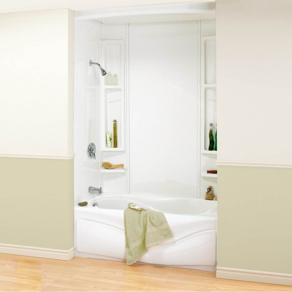 Alaska 80 Polystyrene Glue up Five-Piece Tub Wall Surround in White