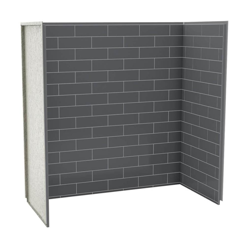 Utile 6030 Composite Direct-to-Stud Three-Piece Tub Wall Kit in Metro Thunder Grey