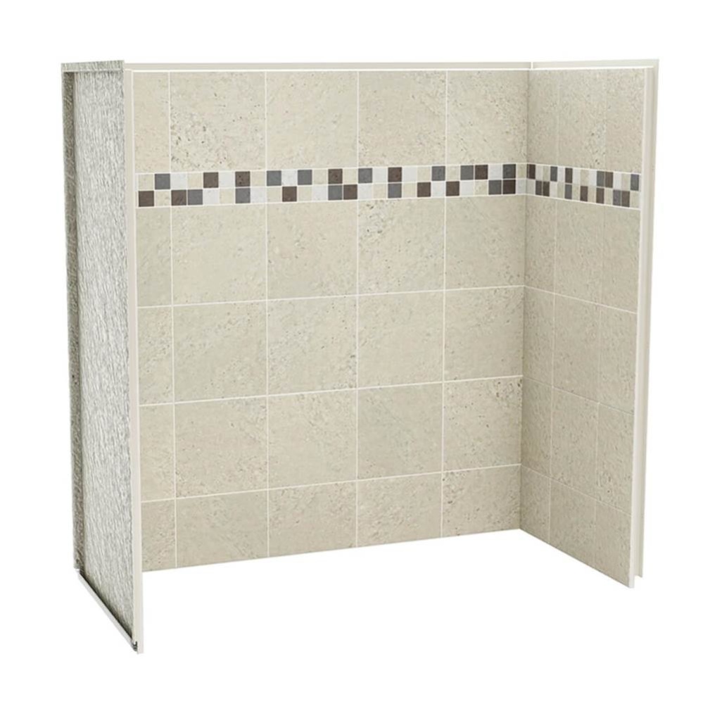 Utile 6030 Composite Direct-to-Stud Three-Piece Tub Wall Kit in Stone Sahara