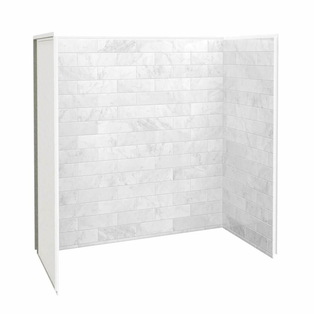 Utile 6030 Composite Direct-to-Stud Three-Piece Tub Wall Kit in Marble Carrara