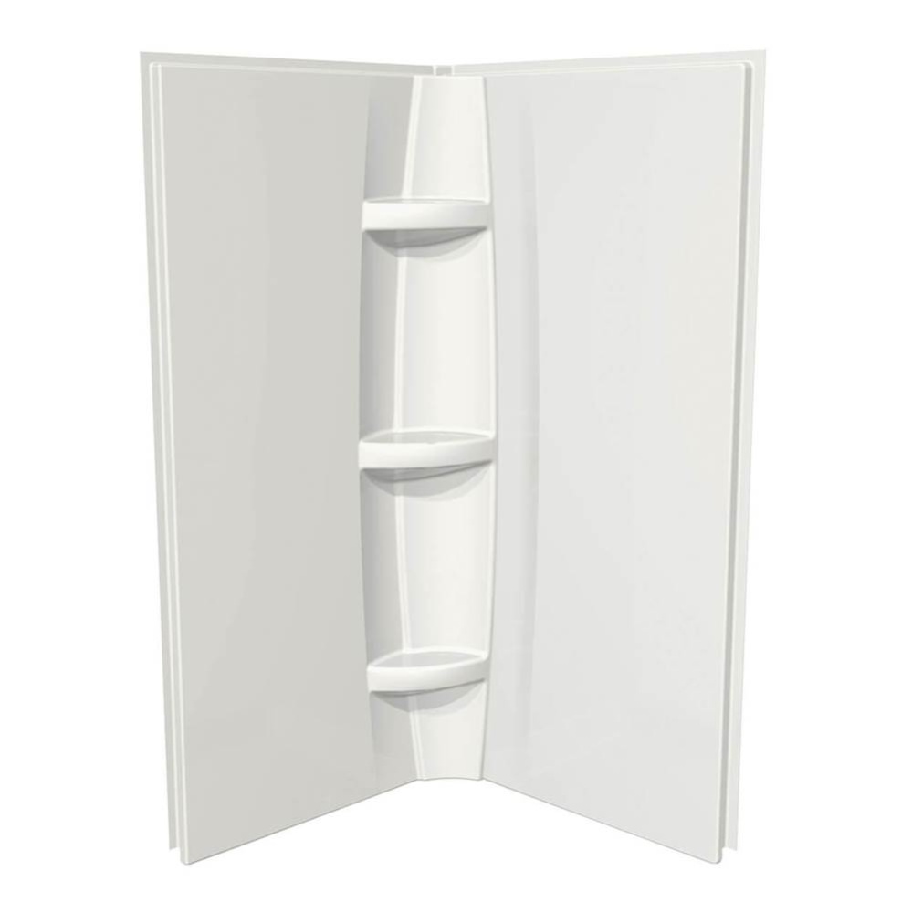 38 x 72 in. Acrylic Direct-to-Stud Two-Piece Wall Kit in White