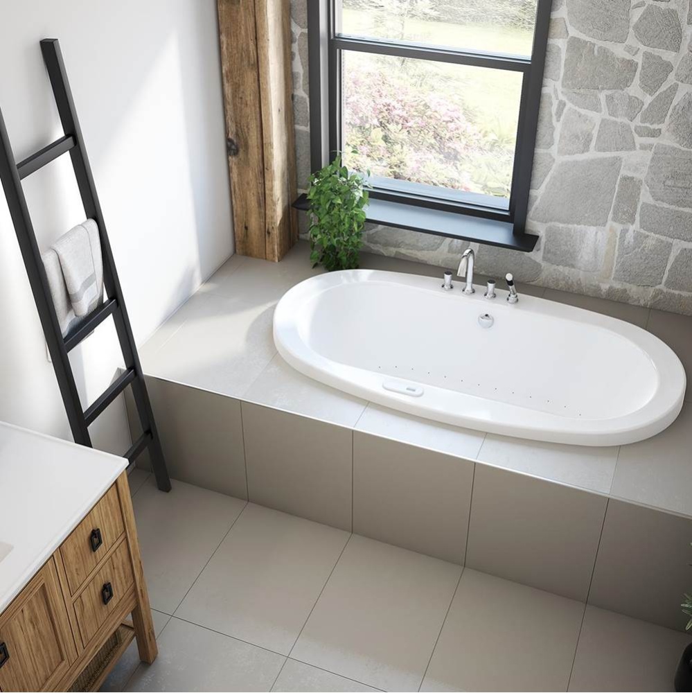 Jazz 66 x 36 Acrylic Drop-in Center Drain Aerofeel Bathtub in White