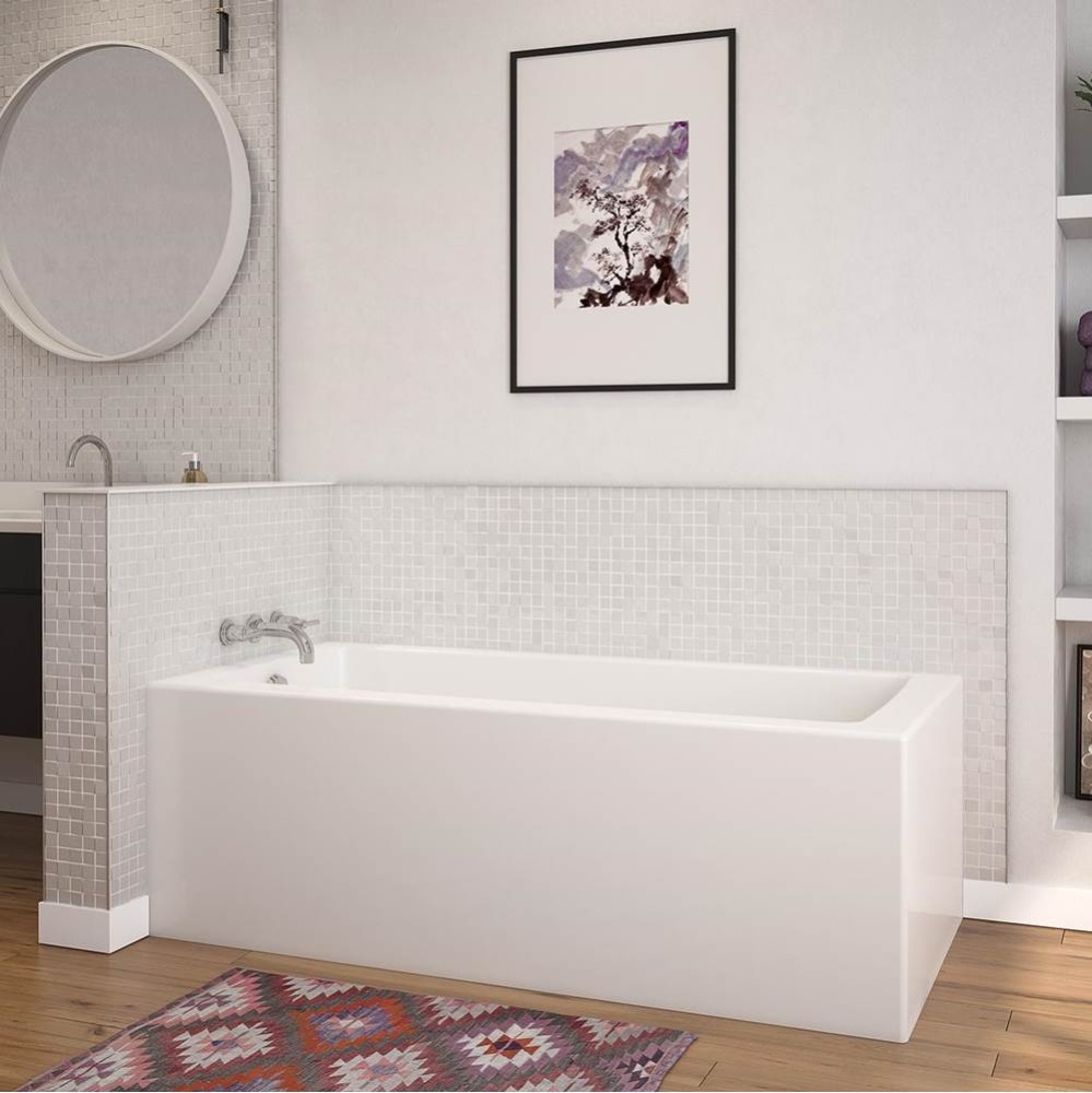 Nomad Corner 6032 AFR AcrylX Corner Left-Hand Drain Bathtub in White