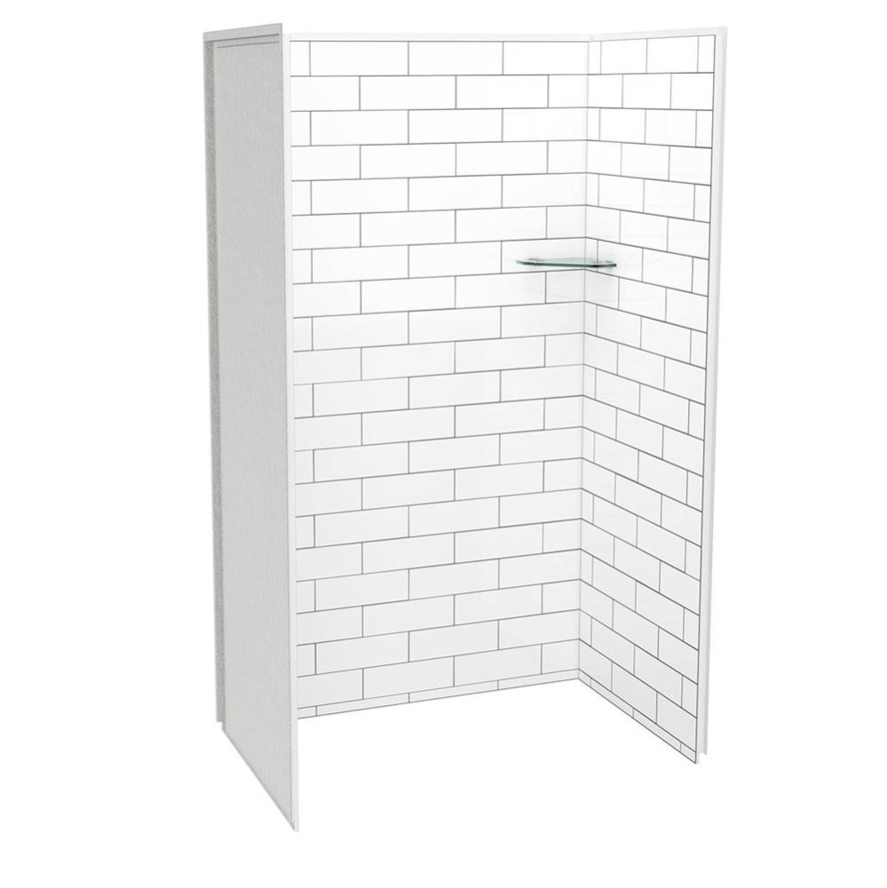 Utile 4832 Composite Direct-to-Stud Three-Piece Alcove Shower Wall Kit in Metro Tux
