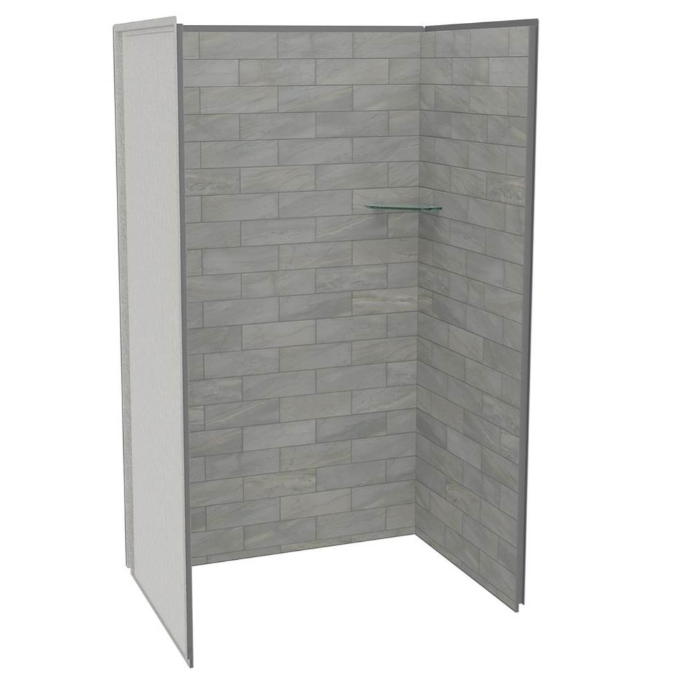 Utile 4832 Composite Direct-to-Stud Three-Piece Alcove Shower Wall Kit in Organik Clay